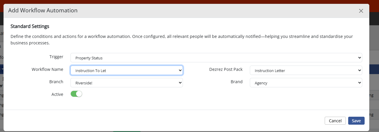 Instruct to Let workflow