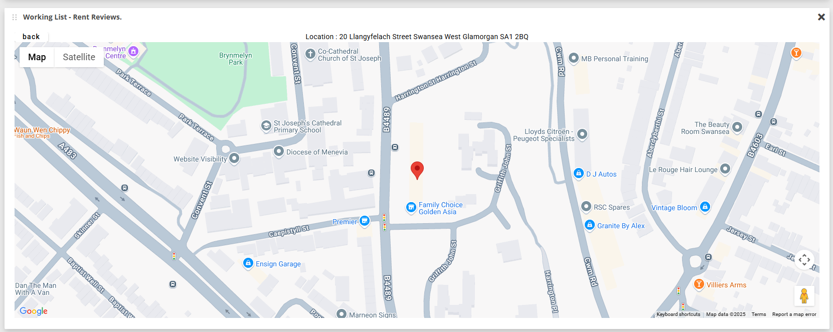 Map location