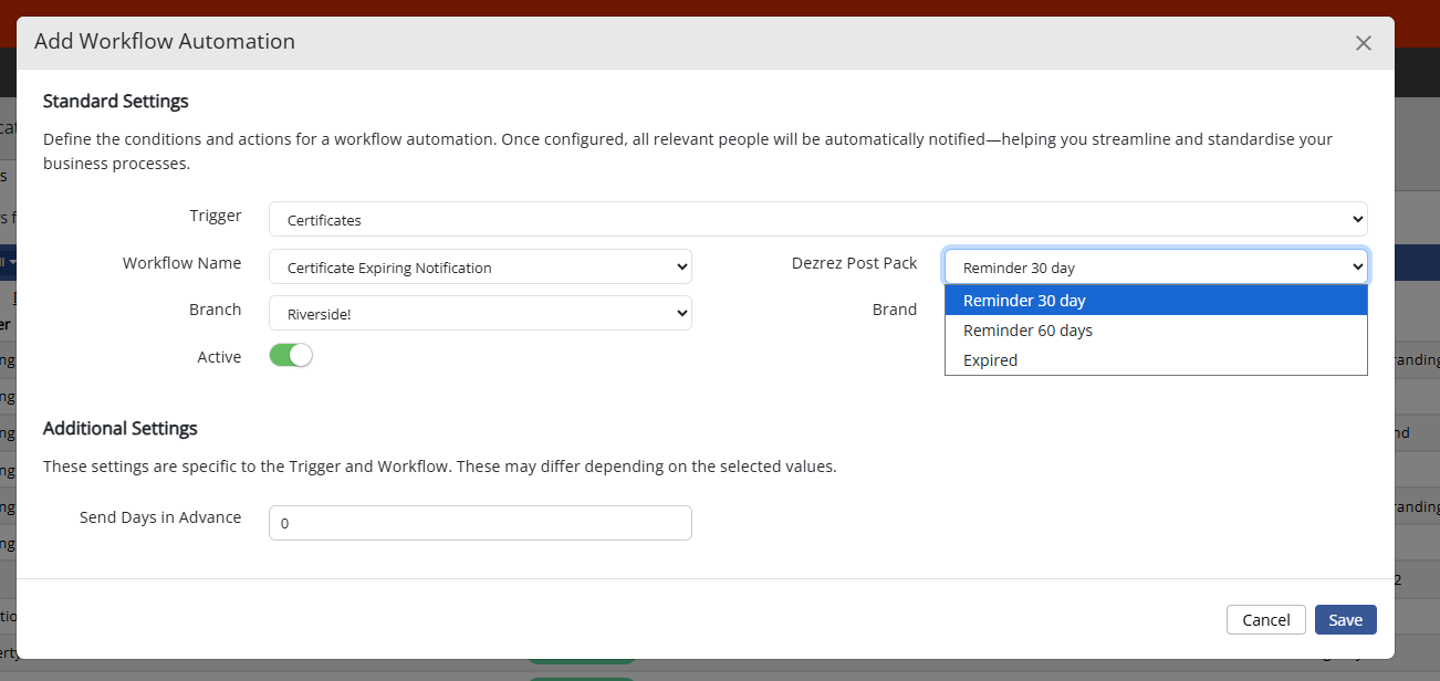 Certificate Workflow